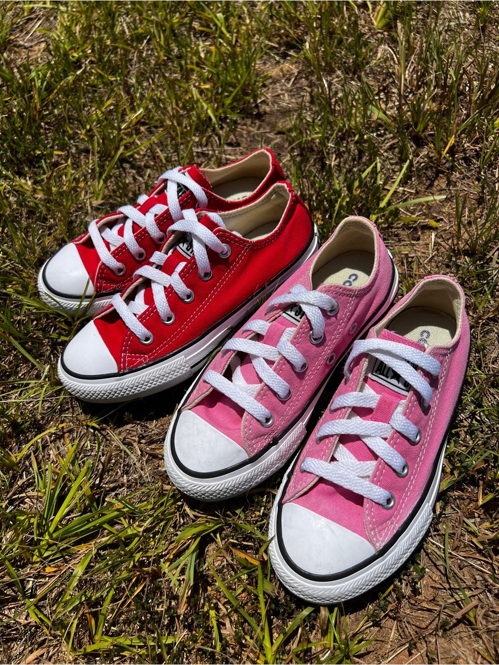 CLEAN Converse size 12.5c Toddler BUNDLE Chuck Taylor All Star Red/Pink shoes